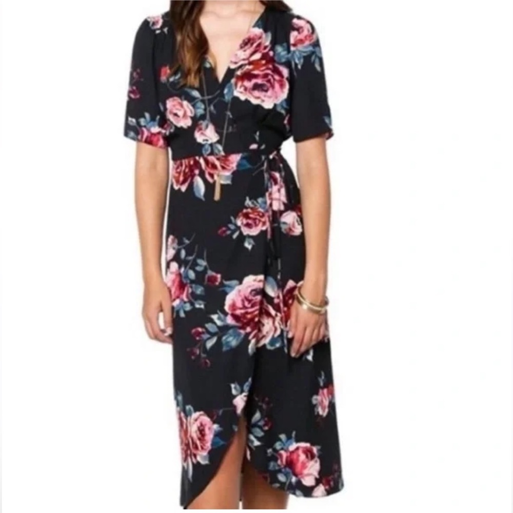 Everly floral Wrap Dress